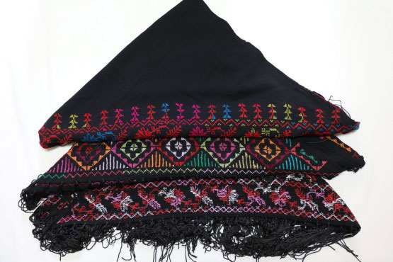 Black triangle shawl